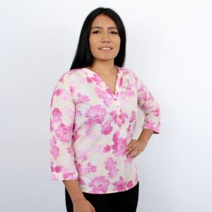 Blusa con estampado floral